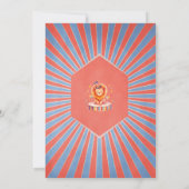 Niedliche Vintage Karneval Circus Kinderdusche Einladung (Rückseite)