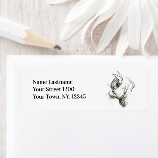 Niedliche Vintage Katze im Profil (Insitu)