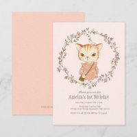 Niedliche Vintage Katzen Mädchen zum Geburtstag Ei