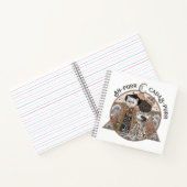 Niedliche Vintage Kernkatzenhexen Halloween Notizblock (Innenseite)