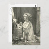 Niedliche Vintage Kinder Erste Gebetsabbildung 187 Postkarte (Vorne/Hinten)