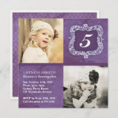 Niedliche Vintage kleine Einladung (Vorne/Hinten)