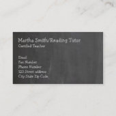 Niedliche Vintage kluge Eulen-Lesetafel Visitenkarte (Rückseite)