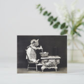 Niedliche Vintage Küche Backen und Kochen Postkarte (Stehend Vorderseite)