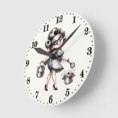 Niedliche Vintage Küche Runde Wanduhr (Winkel)