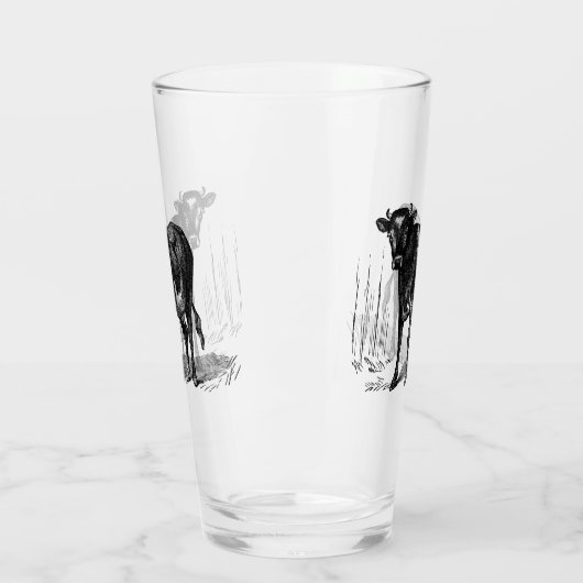 Niedliche Vintage Kuh Landglas Glas (Links)