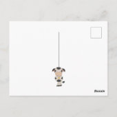 Niedliche Vintage Kuh und Landtiere MOOO! Danke Postkarte (Rückseite)