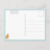 Niedliche Vintage Küken in Osterbonnets Postkarte (Rückseite)