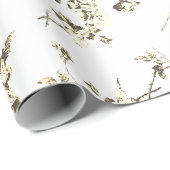 Niedliche Vintage Kupiden Engel Floral Beige Geschenkpapier (Rolleneckpunkt)