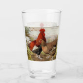 Niedliche Vintage Landhahnbrille Glas (Vorderseite)