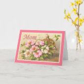 Niedliche Vintage Mama Karte (Gelbe Blume)