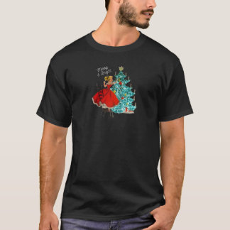 Niedliche Vintage Merry and Bright Girl Decoration T-Shirt