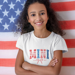 Niedliche Vintage Mini Ribbon 4. Juli T-Shirt