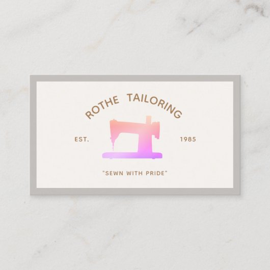 Niedliche Vintage Nähmaschine Seamstress Telefonnummerkarte (Vorderseite)