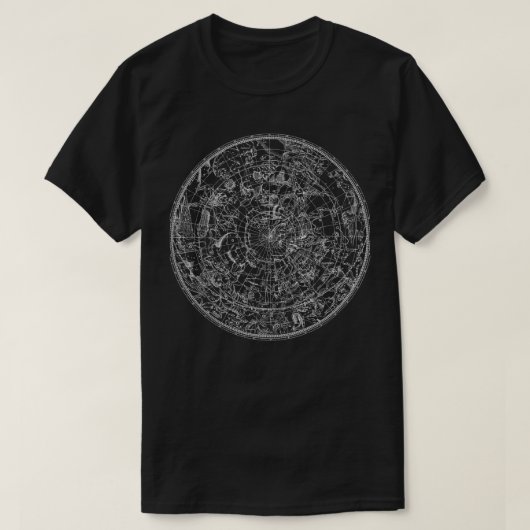Niedliche Vintage Nord-Sky-Karte T-Shirt (Design vorne)