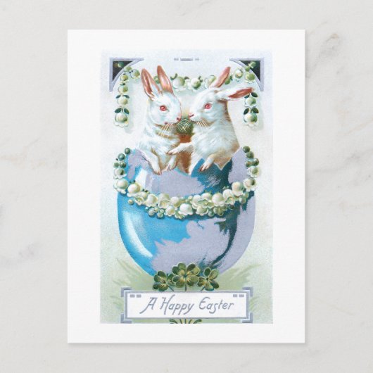 Niedliche Vintage Osterbrunnes in Ei Postkarte (Vorderseite)