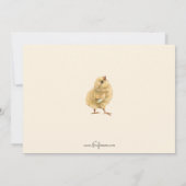 Niedliche Vintage Osterchicks & Frühlingsblumen Feiertagskarte (Rückseite)