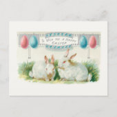 Niedliche Vintage Ostereier und Bunnies Postkarte (Vorderseite)
