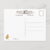 Niedliche Vintage Osterente im Roadster Postkarte (Rückseite)