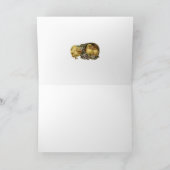 Niedliche Vintage Osterküken und Blume Feiertagskarte (Innenseite)