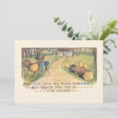 Niedliche Vintage Osterschlösser für Foto Feiertagskarte (Stehend Vorderseite)