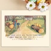 Niedliche Vintage Osterschlösser für Foto Postkarte