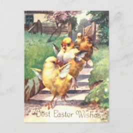 Niedliche Vintage Osterstäbchen Postkarte