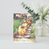 Niedliche Vintage Osterstäbchen Postkarte (Stehend Vorderseite)