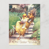 Niedliche Vintage Osterstäbchen Postkarte (Vorderseite)
