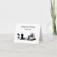 Niedliche Vintage Otter Dankeschön Karte