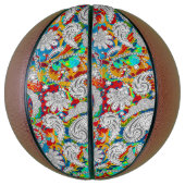 Niedliche Vintage Paisley-Muster jigsa Basketball (Vertikal)