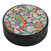 Niedliche Vintage Paisley-Muster jigsa Eishockey Puck (3/4)