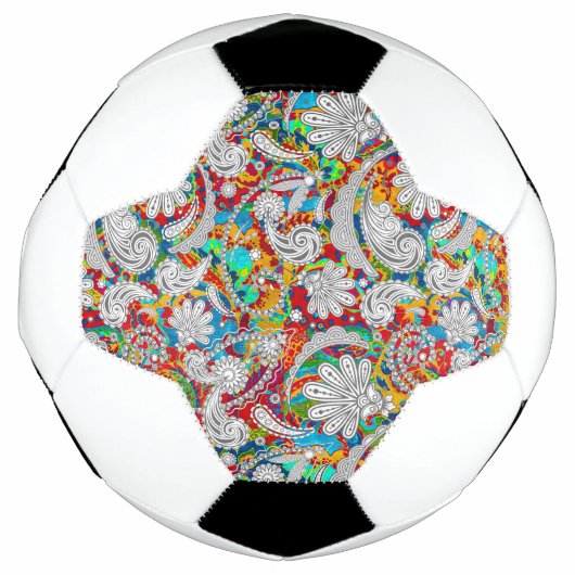 Niedliche Vintage Paisley-Muster jigsa Fußball (Vorderseite)