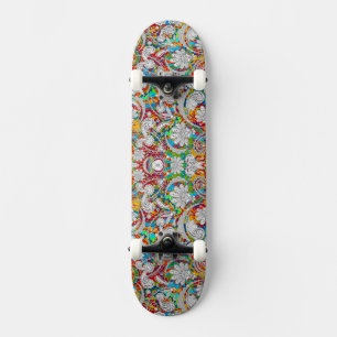Niedliche Vintage Paisley-Muster rund Skateboard