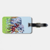 Niedliche Vintage Pferde Mama Baby Gepäckanhänger (Rückseite horizontal)