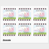 Niedliche Vintage Pink-Baby-Tragetusche Quadratischer Aufkleber (Blatt)