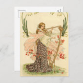 Niedliche Vintage Postkarte des St. Patrick's Day (Vorne/Hinten)