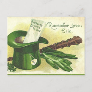 niedliche Vintage Postkarte des St. Patrick's Day