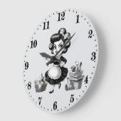 Niedliche Vintage Reinigung Große Wanduhr (Winkel)