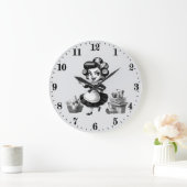 Niedliche Vintage Reinigung Große Wanduhr (Zuhause)