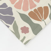 Niedliche Vintage Retro-Blume Fleece Blankon (Ecke)