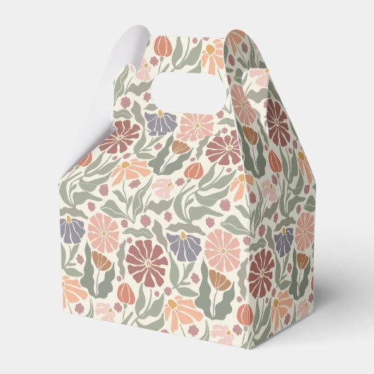 Niedliche Vintage Retro-Blume Gefälligkeitsbox Geschenkschachtel (Vorderseite)