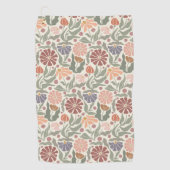 Niedliche Vintage Retro-Blume Golfhandtuch (Vorderseite)