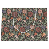 Niedliche Vintage Retro-Blume Große Geschenktasche Geschenktüte (Vorderseite)