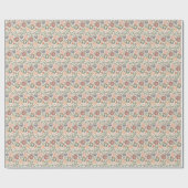 Niedliche Vintage Retro-Blume Papierrolle Geschenkpapier (Flach)