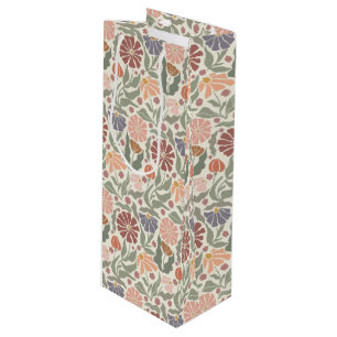 Niedliche Vintage Retro-Blume Weinbeutel Geschenktüte Für Weinflaschen
