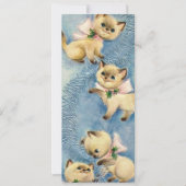 Niedliche Vintage Retro-Katzen Kätzchen Feiertagskarte (Vorderseite)