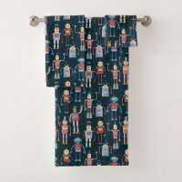 Niedliche Vintage Retro Roboter dunkel