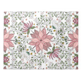 Niedliche Vintage rosa Blumendoodles Kunst Notizblock (Vorderseite)
