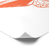 Niedliche Vintage Rosa Schmetterlingsdarstellung Poster (Ecke)